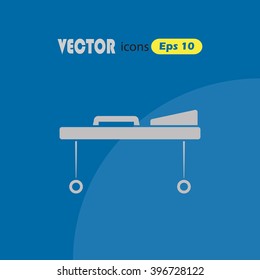 Hospital bed vector icon