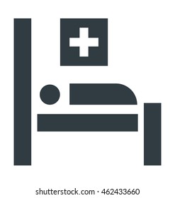 Hospital Bed Vector Icon