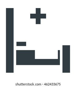 Hospital Bed Vector Icon