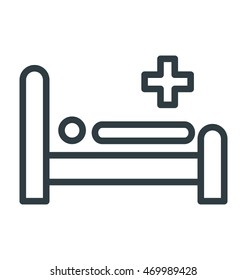 Hospital Bed Vector Icon
