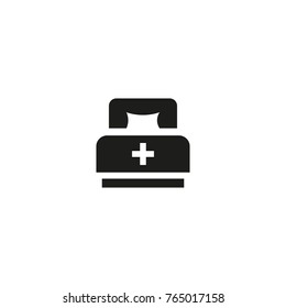 hospital bed vector icon