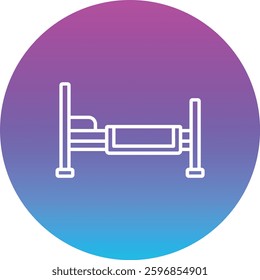 Hospital bed vector icon. Can be used for printing, mobile and web applications.