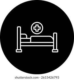 Hospital bed vector icon. Can be used for printing, mobile and web applications.