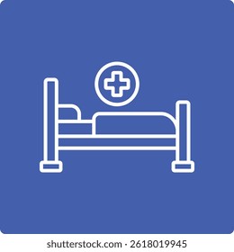 Hospital bed vector icon. Can be used for printing, mobile and web applications.