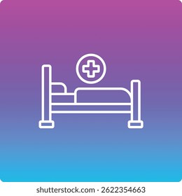 Hospital bed vector icon. Can be used for printing, mobile and web applications.