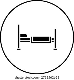 Icono de Vector de cama de hospital. Se puede utilizar para aplicaciones de impresión, móviles y de Web.
