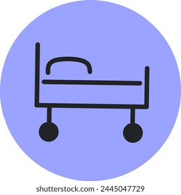 Hospital bed vector icon. filled flat sign for mobile concept and web design