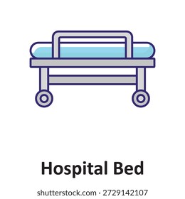 Icono del Vector de la cama del hospital que puede modificar o editar fácilmente


