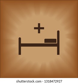 Hospital Bed vector web icon