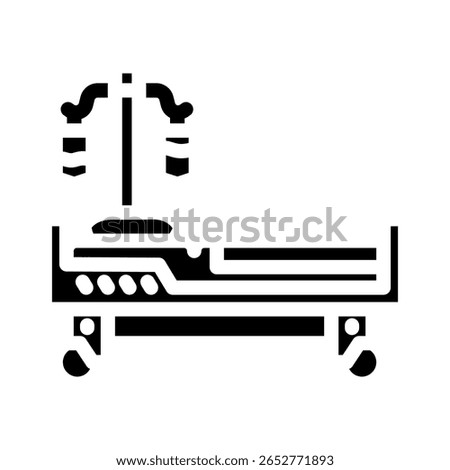 hospital bed white sheet mortality glyph icon vector. hospital bed white sheet mortality sign. isolated symbol illustration