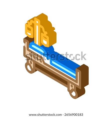 hospital bed white sheet mortality isometric icon vector. hospital bed white sheet mortality sign. isolated symbol illustration