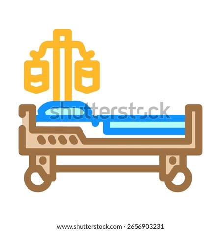 hospital bed white sheet mortality color icon vector. hospital bed white sheet mortality sign. isolated symbol illustration
