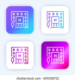 Hospital bright purple and blue gradient app icon