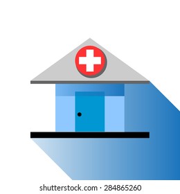 hospital building, architecture vector design