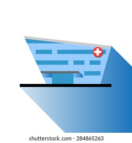 hospital building, architecture vector design
