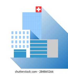 hospital building, architecture vector design