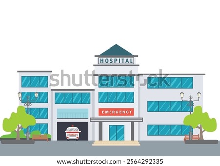 hospital building cartoon vector element design template 