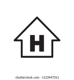 Hospital building flat icon vector design.