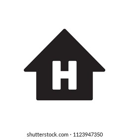 Hospital building flat icon vector design.