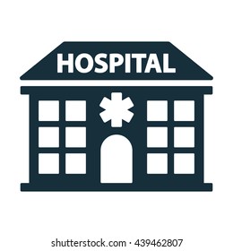 hospital building front icon