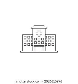 Hospital Building, Health Center Icon Vector