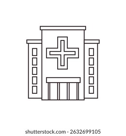 hospital building healthcare doctor office  vector symbol sign icon illustration vector cross clinic