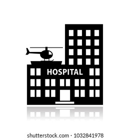 hospital building with helicopter 