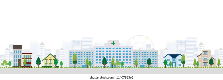 Hospital building house background