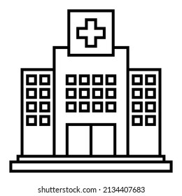 Hospital building icon design vector logo symbol illustration.