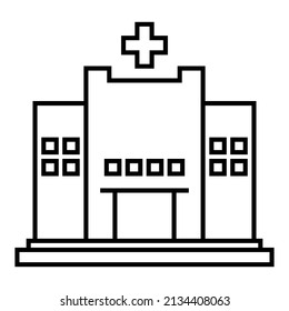 Hospital building icon design vector logo symbol illustration.