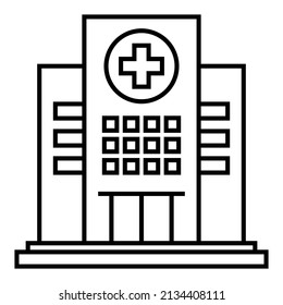 Hospital building icon design vector logo symbol illustration.