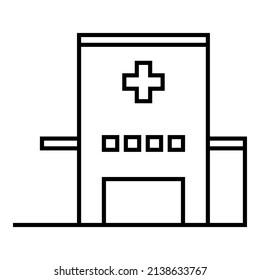 Hospital building icon design vector logo symbol illustration.