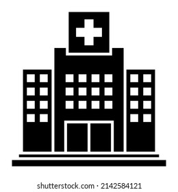 Hospital building icon design vector logo symbol illustration.