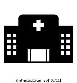 Icono de construcción de hospitales diseño de símbolo de vector.