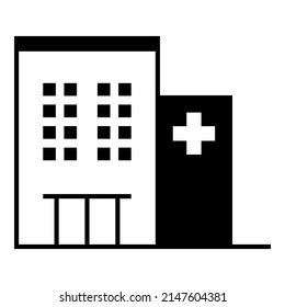 Hospital building icon design vector logo symbol illustration.