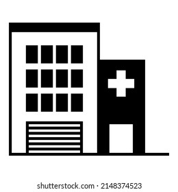 Hospital building icon design vector logo symbol illustration.