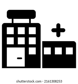Hospital Building-Icon-Design, Vektorgrafik, am besten für Web-App verwendet