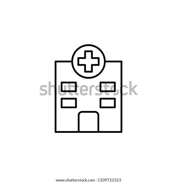 hospital building icon. Element\
of medicine for mobile concept and web apps icon. Thin line icon\
for website design and development, app development. Premium\
icon
