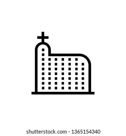 Hospital, Building icon. Element of building icon. Thin line icon for website design and development, app development. Premium icon
