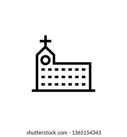 Hospital, Building icon. Element of building icon. Thin line icon for website design and development, app development. Premium icon