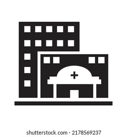 ilustración de icono de construcción de hospital. concepto sólido de diseño vectorial perfecto para sitios web, aplicaciones, banners.