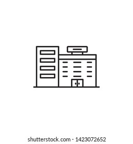hospital, building icon. Simple thin line, outline vector of Real Estate icons for UI and UX, website or mobile application