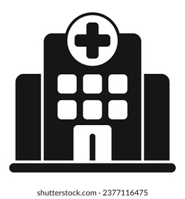 Hospital building icon simple vector. Alarm evacuation. Leaving escape