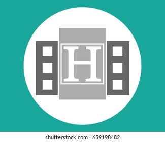 Hospital building, icon, symbol, vector, illustration, wallpaper, background, isolated