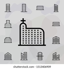 Hospital, Building icon. Universal set of building for website design and development, app development