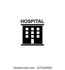 hospital building icon vector.  