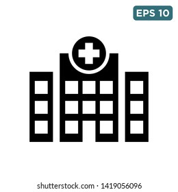 Hospital - Building Icon Vector Design Templte