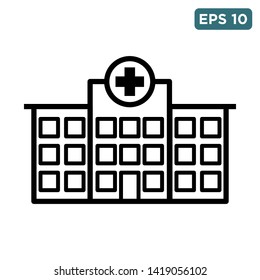 hospital - building icon vector design templte