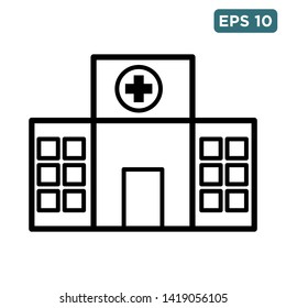 hospital - building icon vector design templte