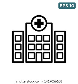 hospital - building icon vector design templte